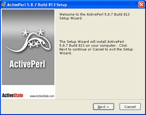 Рис.3 Окно программы установки Active Perl