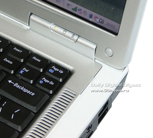 lDell Inspiron 1501. Вид индикаторы