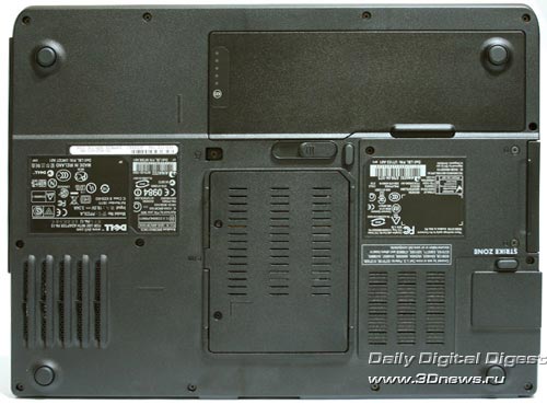 Dell Inspiron 1501. Вид снизу