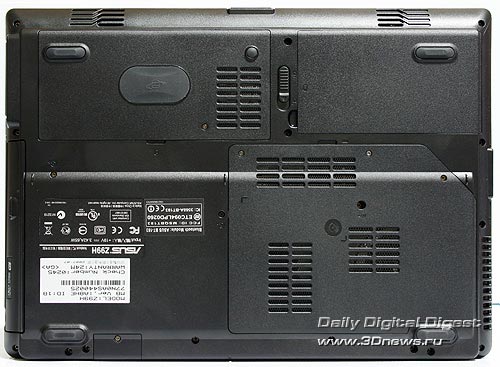 Asus Z99H. Вид снизу