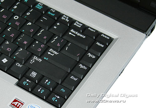 Samsung R40. Клавиатура
