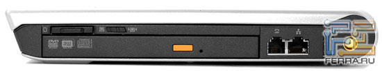 Lenovo 3000 V100: правая грань