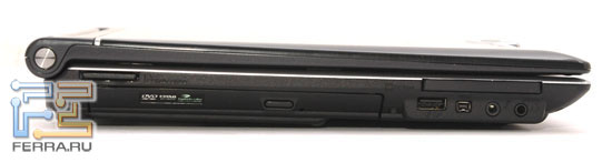 ASUS F8S: левая грань