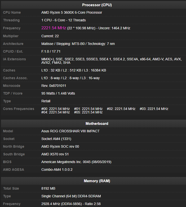 Источник изображения: база валидации результатов CPU-Z