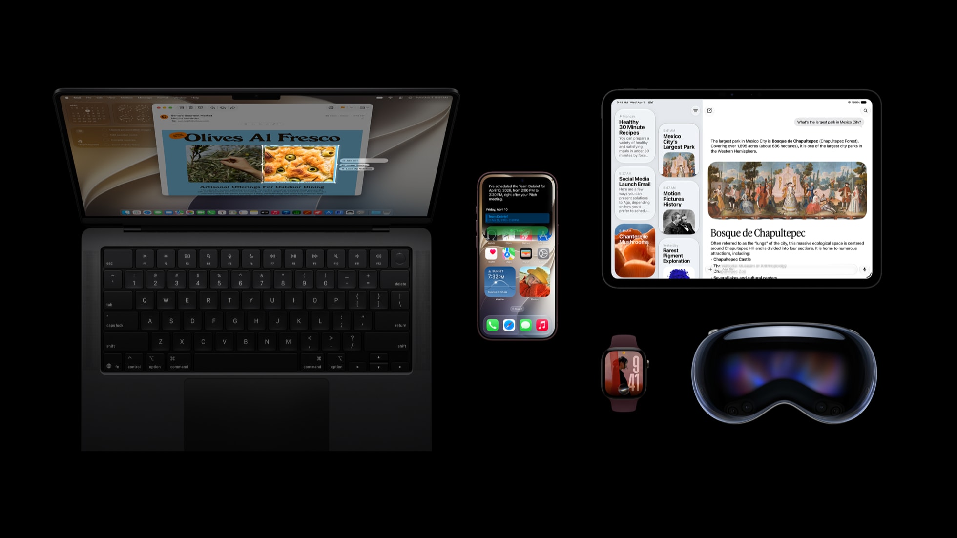 Устройства Apple с новыми версиями операционных систем